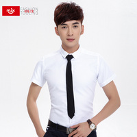 MJX2015夏季新款男士短袖衬衫 男士商务正装职业修身韩版短袖衬衣