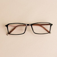 韩国超轻tr90全框近视眼镜架 复古方框时尚男款眼镜框潮 女 大脸