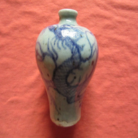 古董 收藏 瓷器 清代 青花龙纹小梅瓶