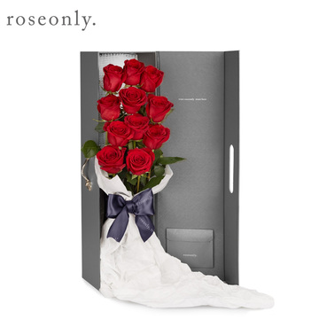 roseonly11朵进口鲜花礼盒红玫瑰花礼盒玫瑰花盒北京鲜花速递全国