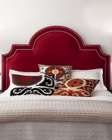 美式乡村布艺床 主卧双人床小户型 卧室软体床红色公主床婚床定制