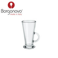 borgonovo博格诺进口无铅玻璃杯咖啡杯饮料奶昔杯钢化带把杯子