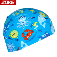 洲克儿童泳帽 卡通童趣时尚 布 舒适不勒头针织游泳帽 ZOKE新款
