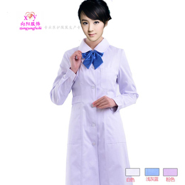 女医生护士服冬装长袖白色涤卡加厚耐磨白大褂药店实验美容服特价