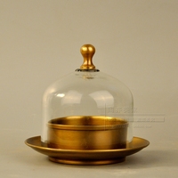 欧美古典创意个性时尚蜡烛台摆件摆设 印度进口玻璃罩蜡烛台礼品