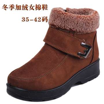 2015冬季女棉靴老北京布鞋大码女棉鞋 加绒保暖防滑雪地靴35-4142