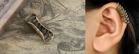 欧美复古环形纯铜做旧个性耳夹耳骨耳饰哥特朋克魔法精灵仿古耳扩
