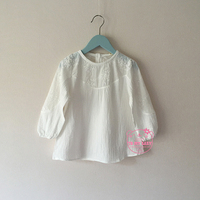 2015新款秋装韩国童装中小童装女宝宝上衣蕾丝长袖衬衫儿童纯棉