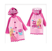 包邮专柜正品芭比Barbie学生 带书包位 儿童雨衣雨披RA-1012A