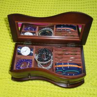 木质首饰盒复古欧式创意手饰盒实木小珠宝盒木制饰品收纳盒礼物盒