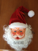 圣诞节用品节日用品音乐电动玩具----挂在门上的光感应圣诞老人头