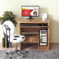 组装电脑桌台式家用 80cm小电脑桌带抽屉 实木框书桌写字台电脑台