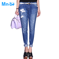 曼诺比菲 Mnbf 2015春夏季新款牛仔长裤