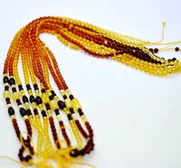 琥珀蜜蜡坊纯天然时尚款波罗的海琥珀彩虹项链渐变色项绳链配链
