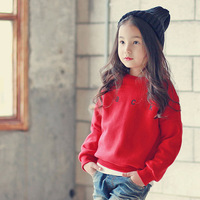 2016年秋装J0602韩版中型女童套头卫衣韩国品牌iukids秋冬上衣