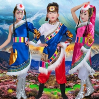 儿童藏族舞蹈演出服装少儿少数民族服装男童西藏表演服饰幼儿蒙古