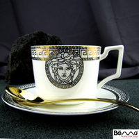 范思哲欧式咖啡杯 英式骨瓷咖啡杯碟 礼品咖啡杯 金色骨瓷杯餐具