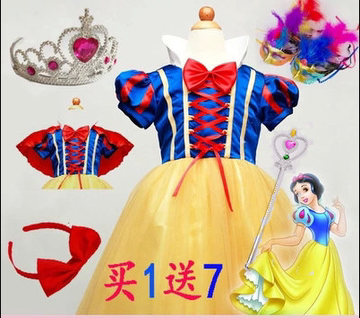万圣节 白雪公主裙 演出服韩版 童话公主裙 白雪公主服装儿童礼服