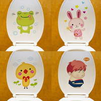 新款韩式卡通马桶贴纸可爱居家装饰贴墙贴加厚防水厕所漂亮了