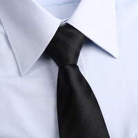 男士商务领带斜条纹黑色桑蚕丝职业正装正品领带
