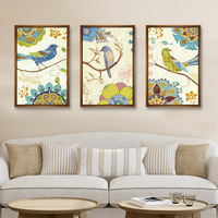 美式乡村装饰画 客厅壁画 餐厅有框画 田园花鸟挂画 沙发背景墙画