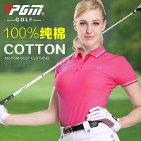 夏款！两件包邮！PGM 高尔夫服装 女士 Golf运动球服 条边短袖T恤