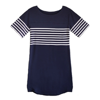 [coin item]deep blue striped dress藏青条纹连衣裙