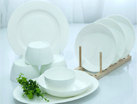 DIY定制优质骨质瓷纯白餐具套具28-56头陶瓷餐具礼品碗盘子