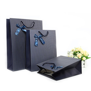 经典韩式条纹礼品袋 高档送礼袋 商务包装袋 生日礼袋 长方形纸袋