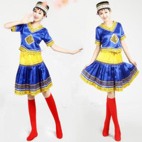 新款特价少数民族彝族苗族舞蹈演出服装舞台民族歌舞表演服饰女装