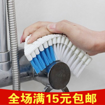 日式高品质弯曲多用清洁刷 百变刷 浴缸 厨房 水池水槽水龙头刷子