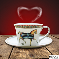 英国茶骨瓷咖啡杯碟套装-陶瓷下午茶高档 爱马仕咖啡杯碟礼品杯