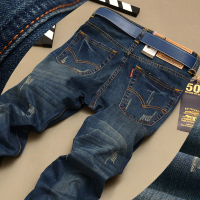 jeans503牛仔裤秋冬季新款男士微弹力直筒修身型长裤子青年学生潮