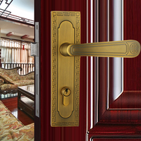 中式门锁室内卧室实木门锁现代简约执手锁房门锁门把手执手锁8121