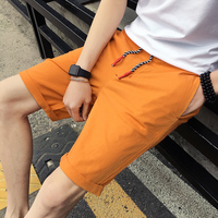 夏季新款韩版男士休闲短裤 青少年修身商务简约潮男弹力五分裤