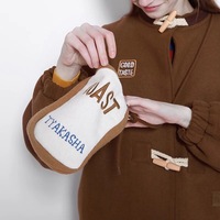 2015 TYAKASHA塔卡沙  超市系列 女款棕色面包口袋呢大衣 现货