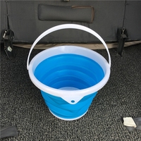 家政保洁服务公司专用工具 便携出行洗车硅胶塑料加厚折叠水桶