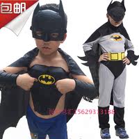万圣节儿童英雄演出服装蝙蝠侠表演服化妆舞会 男童派对装扮服装