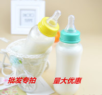批发奶茶店专用玻璃奶瓶果汁瓶 成人奶瓶奶茶杯儿童饮料瓶酸奶杯