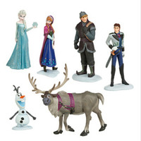冰雪奇缘大冒险6款公仔汽车摆件手办玩具Frozen公主爱莎安娜包邮