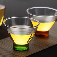品茗杯 防烫耐热小茶杯150ML 耐热玻璃透明 加厚玻璃 功夫品茗杯
