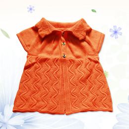 冬季幼儿童韩版新款羊绒背心裙婴童羊绒针织裙系扣翻领套头羊绒裙