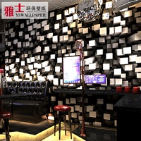 KTV闪光墙布主题包厢酒吧3d立体个性背景墙 迪厅复古反光墙纸壁纸
