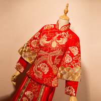 新娘龙凤褂中式结婚礼服敬酒服秀禾服 红色嫁衣古装新娘改良旗袍