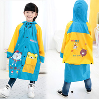 儿童雨衣男童女童宝宝小学生带书包位雨衣 韩版卡通加厚环保雨披