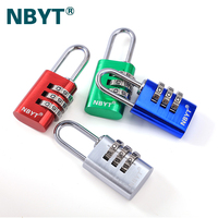 NBYT 正品 旅行箱包健身房更衣柜子抽屉实心铝铜小密码锁铜挂锁