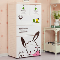 韩国卡通大号宝宝衣柜收纳柜简易婴儿储物柜儿童衣物收纳柜整理柜