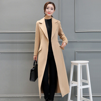 2016秋冬新款高端奢华韩版双面羊绒大衣女中长款毛呢外套