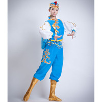 少数民族舞蹈服蒙古族服装女2016新款舞台筷子舞演出服成人表演服