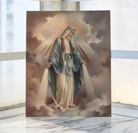 罗马天主教圣母慈悲时刻画像 十字架基督画像纸质无框画像挂画